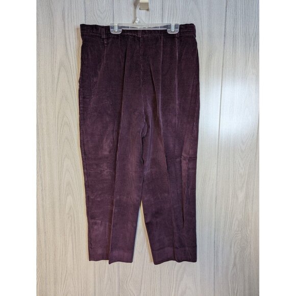 Knockabouts by Pendleton Vintage Purple Corduroy Hight Waisted Pants Sz 12 READ - Picture 2 of 6